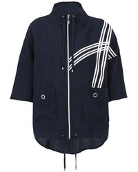 Doris S - Lässige Leinenjacke Mit Grafikdruck - Lyst
