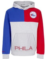 Mitchell & Ness - Hoodies & Sweatvesten ,Veelkleurig ,Katoen Nba Tie Breaker Hoodie Grijs - Lyst