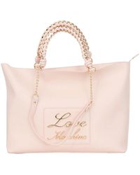 Love Moschino - Stilvolle taschen kollektion,puderrosa shooper tasche mit logo - Lyst