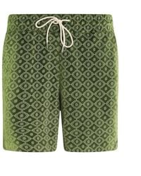 Drole de Monsieur - Grüne monogramm shorts - Lyst