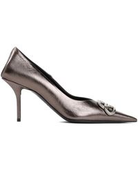 Balenciaga - Zapatos de tacón de cuero metálico diseño de cuchillo - Lyst
