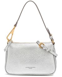 Gianni Chiarini - Silberne Leder-Schultertasche Brooke - Lyst