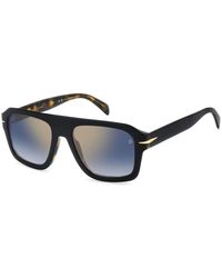 David Beckham - Schwarz/blau sonnenbrille db 7127/s,schwarze havana/blau getönte sonnenbrille - Lyst