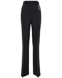 Elisabetta Franchi - Hose Mit Geradem Bein, Reißverschluss Und Haken - Lyst