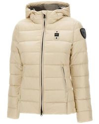 Blauer - Jassen ,Wit ,Leer Charme Fitted Down Jacket - Lyst