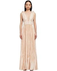 Jonathan Simkhai - Kleedjes ,Blush Griekse Silhouet Geplooide Jurk - Lyst