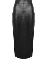 Wolford - Krokodillenprint Kunstleren Kokerrok - Lyst