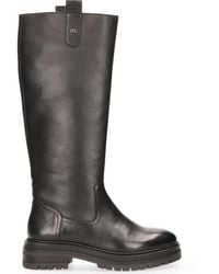 Maruti - Briana Leder Schwarzer Langschaftstiefel - Lyst