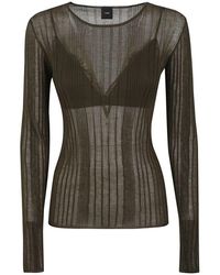 Pinko - Crepe traspa alchemilla top - Lyst
