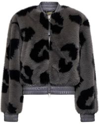 Silvian Heach - Jassen ,Grijs ,Polyester Faux Fur Shearling Jassen - Lyst
