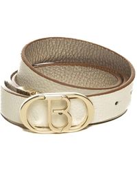 Tosca Blu - Accessoires ,Leer Leren Riem Met Logo Gesp - Lyst