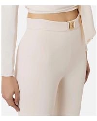 Elisabetta Franchi - Straight Leg Stretch Crêpe Hose - Lyst