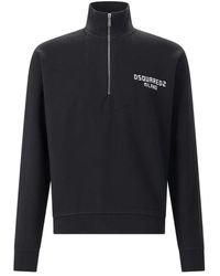 DSquared² - Hoodies & Sweatvesten ,Zwart ,Zip-Throughs - Lyst