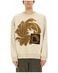 Dries Van Noten - Hoodies & Sweatvesten ,Katoen Bedrukte Sweater - Lyst