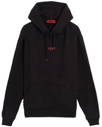 424 - Hoodies & Sweatvesten ,Zwart ,Hoodie Met Unieke Stijl - Lyst