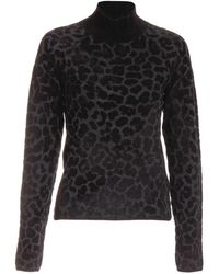 Roberto Cavalli - Gebreide Trui Met Coltrui - Lyst