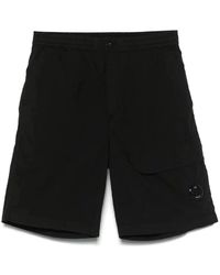 C.P. Company - Schwarze Cargo Shorts Für Männer - Lyst