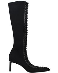 Givenchy - Schwarze Stoff-Zip-Stiefel - Lyst