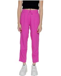 ONLY - Pantalones de lino poptrash colección primavera/verano - Lyst
