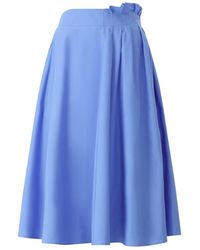 MSGM - Rokken ,Blauw ,Katoen Midi Rok - Lyst