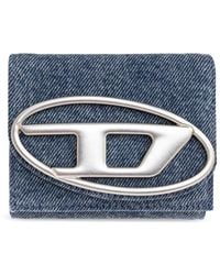 DIESEL - Accessoires ,Blauw ,Leer 1Dr Tri Fold Coin Xs Ii - Lyst