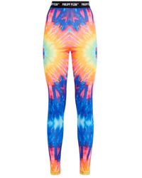 Philipp Plein - Broeken ,Veelkleurig ,Polyester Leggings Tie Dye - Lyst