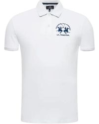 La Martina - Tops ,Wit ,Katoen Polo Shirt Van Katoen Met Korte Mouwen - Lyst