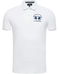 La Martina - Tops ,Wit ,Katoen Polo Shirt Van Katoen Met Korte Mouwen - Lyst