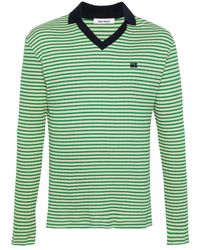 Wales Bonner - Ivory green sonic polo shirt - Lyst