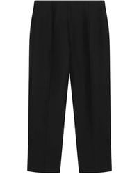 TOTEME - Broeken ,Zwart ,Leer Slim Avond Broek - Lyst