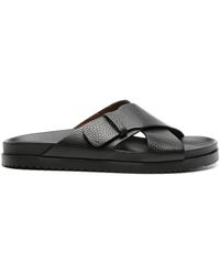 Doucal's - Cross-Strap Leder-Slides - Lyst