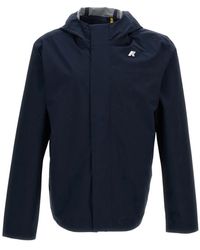 K-Way - Jassen ,Blauw ,Polyester Jacko Stretch 2L Jas - Lyst