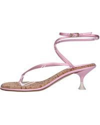 3Juin - Schoenen ,Roze ,Leer Sandalen Roze - Lyst