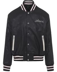 Amiri - Zwarte Leren Jas Aw25 - Lyst