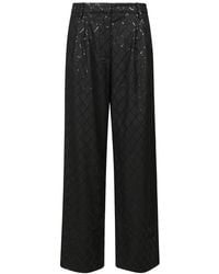 ROTATE BIRGER CHRISTENSEN - Wide Trousers - Lyst
