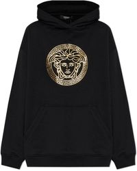 Versace - Sudadera Extragrande Con Capucha, Mujer, Talla - Lyst