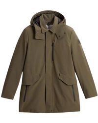 Woolrich - Jassen ,Groen ,Polyester Barrow Mac Soft Shell Jas - Lyst