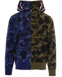 A Bathing Ape - Hoodies & Sweatvesten ,Veelkleurig ,Katoen Zip-Throughs - Lyst