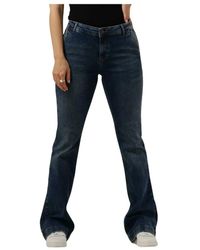 By-Bar - Flared Blauwe Broek Leila - Lyst
