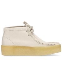 Clarks - Schoenen ,Wit ,Suède Wallabee Cup Moccasin Schoen - Lyst