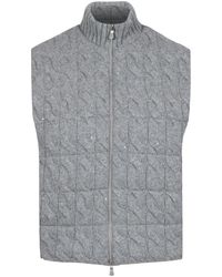Gran Sasso - Lambswool & Cashmere Vest Met Volledige Ritssluiting - Lyst