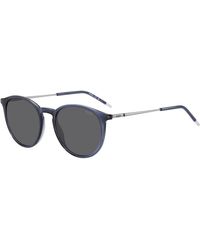 HUGO - Blaue Silber/Graue Sonnenbrille - Lyst