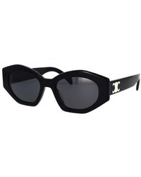 Celine - Triomphe sonnenbrille,polygonale acetat sonnenbrille, schwarz/grau - Lyst