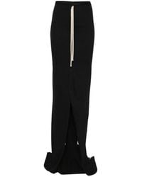 Moncler - Rokken ,Zwart ,Katoen Verstelbare Maxi Rok Met Split - Lyst
