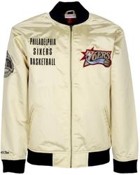 Mitchell & Ness - Jassen ,Geel ,Satijn Nba Team Lichtgewicht Satijnen Bomberjack - Lyst