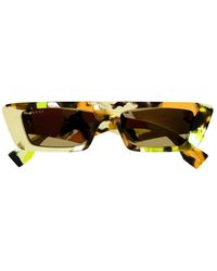 Gucci - Reace sonnenbrille braune gläser,lettering linea sonnenbrille - Lyst
