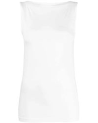 Wolford - Weißes boat-neck ärmelloses top - Lyst