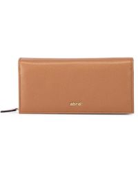 Abro⁺ - Accessoires ,Bruin ,Leer Leren Portemonnee & Kaarthouder Set - Lyst