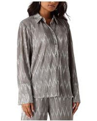 Studio Amaya - Overhemden ,Grijs ,Katoen Phien Blouse - Lyst