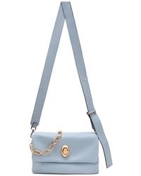 Oltre - Tassen ,Blauw ,Leer Echt Leren Schoudertas - Lyst